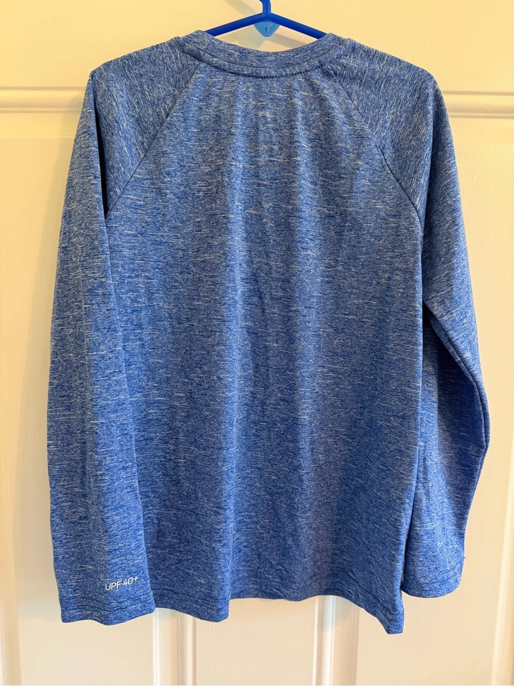 Nike Swim Boys Heather Blue Crewneck T with Swoosh (S)